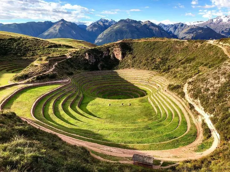 Moray Inca Terraces Aerial View Sacred Valley