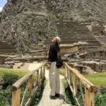 Tourist Bridge Ollantaytambo Inca Ruins