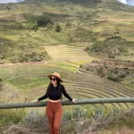 Turista Ruinas Incas Moray Valle Sagrado